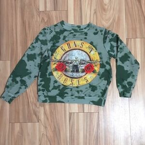 Guns & Roses Camo Print Band Long Sleeve Sweatshirt.